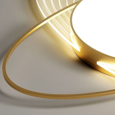 Contemporary Creative Star Moon Elliptical Acrylic Shade LED Flush Mount Ceiling Light For Living Room