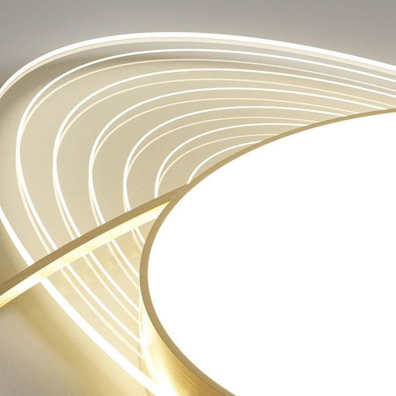 Contemporary Creative Star Moon Elliptical Acrylic Shade LED Flush Mount Ceiling Light For Living Room