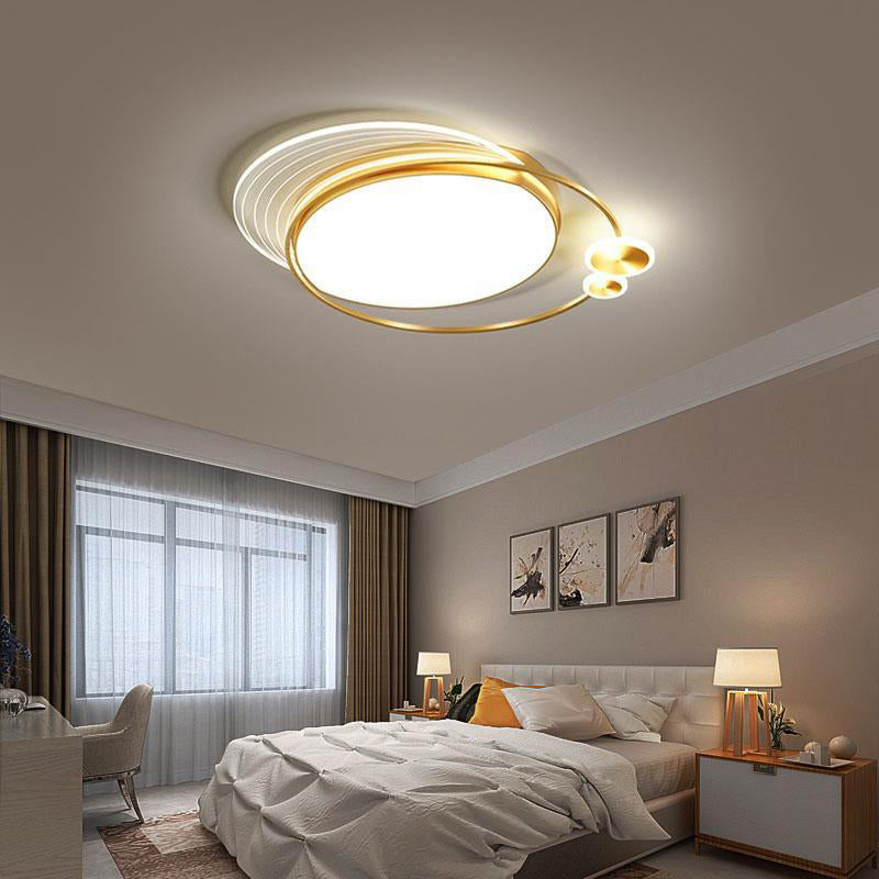 Contemporary Creative Star Moon Elliptical Acrylic Shade LED Flush Mount Ceiling Light For Living Room