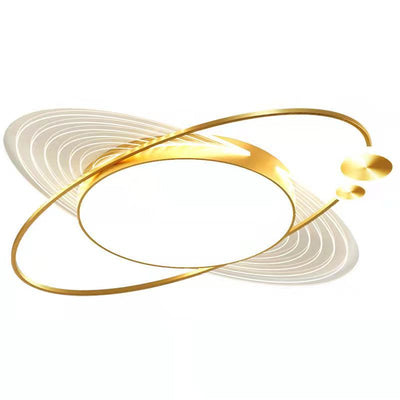 Contemporary Creative Star Moon Elliptical Acrylic Shade LED Flush Mount Ceiling Light For Living Room