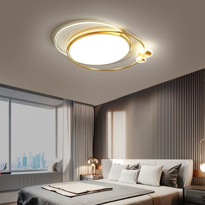 Contemporary Creative Star Moon Elliptical Acrylic Shade LED Flush Mount Ceiling Light For Living Room