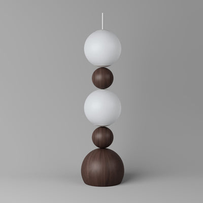 Contemporary Scandinavian Iron PE Spherical Shade LED Standing Floor Lamp For Living Room