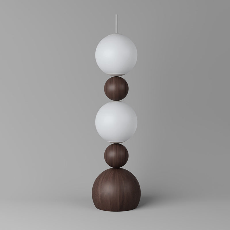 Contemporary Scandinavian Iron PE Spherical Shade LED Standing Floor Lamp For Living Room