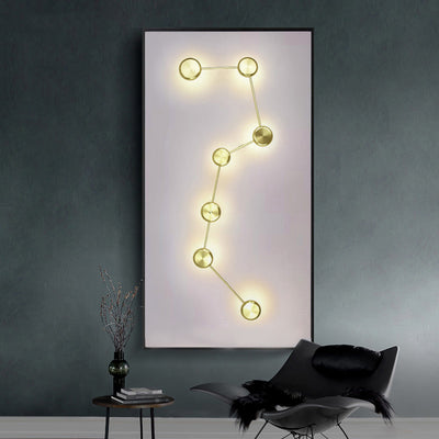 Contemporary Creative Big Dipper Aluminum LED Flush Mount Ceiling Light For Living Room