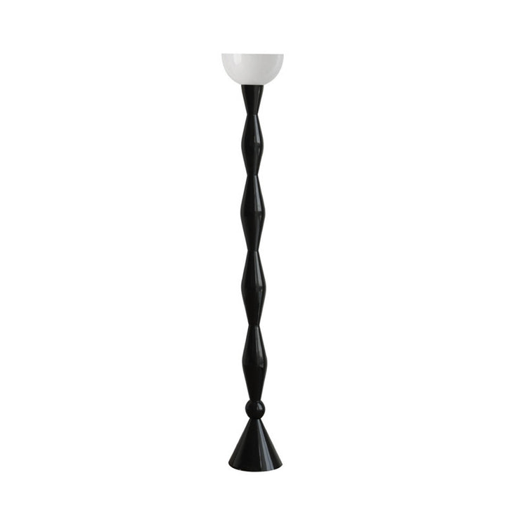 Zeitgenössische skandinavische Eisen-Glas-Halbschirm 1-Licht Stehlampe für das Wohnzimmer 