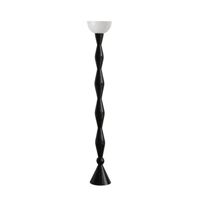 Contemporary Scandinavian Iron Glass Semicircle Shade 1-Light Standing Floor Lamp For Living Room