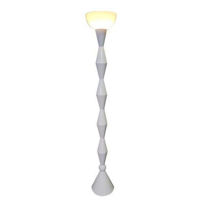 Contemporary Scandinavian Iron Glass Semicircle Shade 1-Light Standing Floor Lamp For Living Room