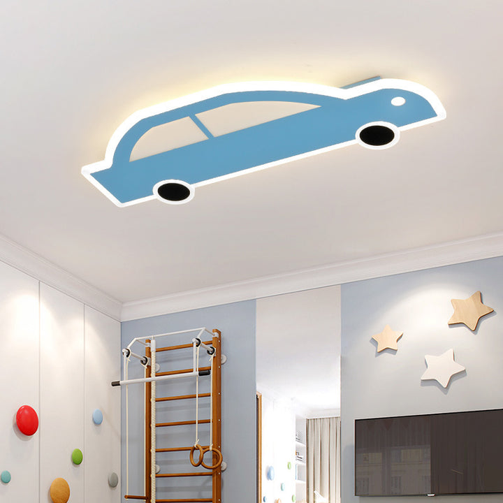 Contemporain Créatif Dessin Animé Voiture Fer Acrylique LED Plafonnier Pour Salon 