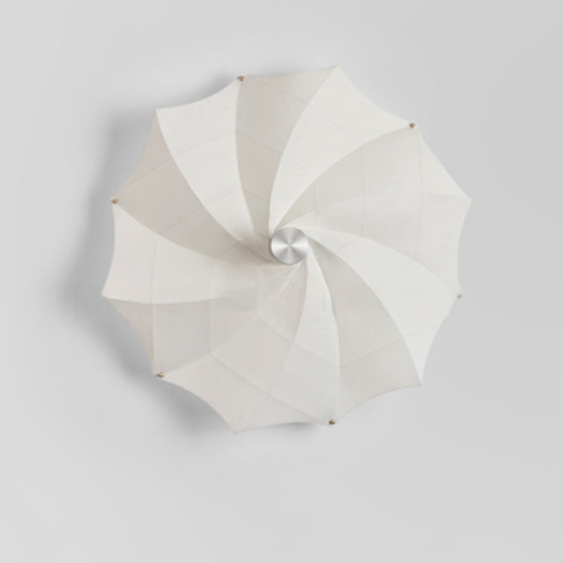 Applique murale 1 lumière pour salle à manger en matériel de quincaillerie avec abat-jour en tissu de fleur rotatif et évolutif créatif contemporain 