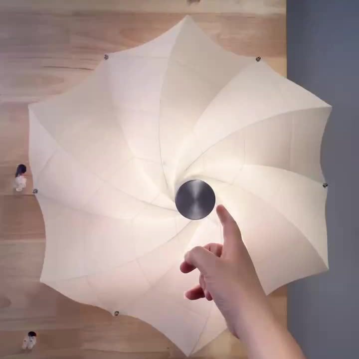 Applique murale 1 lumière pour salle à manger en matériel de quincaillerie avec abat-jour en tissu de fleur rotatif et évolutif créatif contemporain 