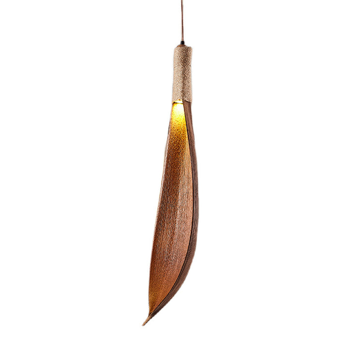 Luz colgante contemporánea creativa de hoja de cacao 1/2/3 luces para isla para comedor 