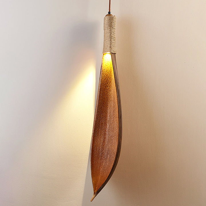 Luz colgante contemporánea creativa de hoja de cacao 1/2/3 luces para isla para comedor 