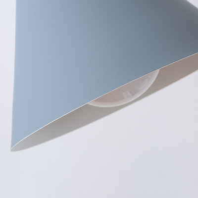 Contemporary Scandinavian Solid Wood Iron Conical Shade 1-Light Table Lamp For Bedroom