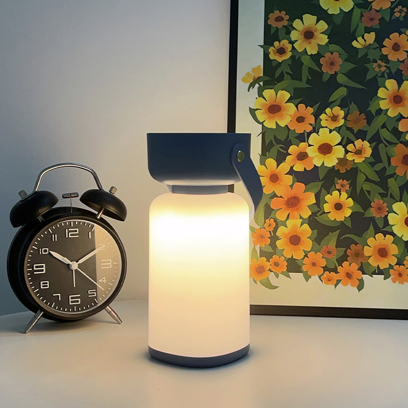 Simplicité Moderne Cylindre Étanche ABS Portable LED Lampe de Camping Extérieure Pour Jardin 