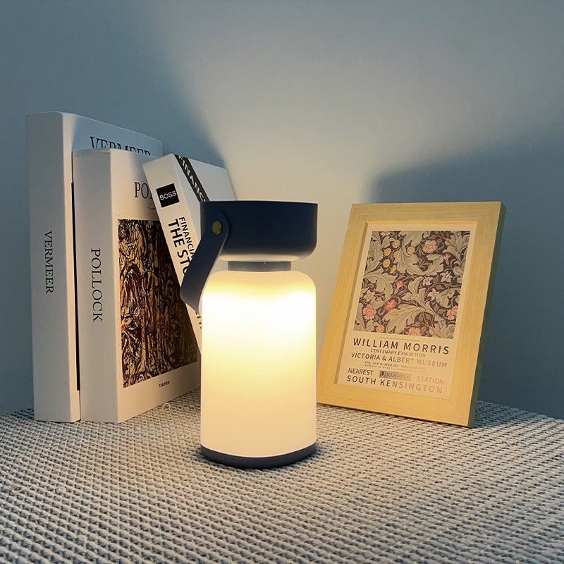 Simplicité Moderne Cylindre Étanche ABS Portable LED Lampe de Camping Extérieure Pour Jardin 