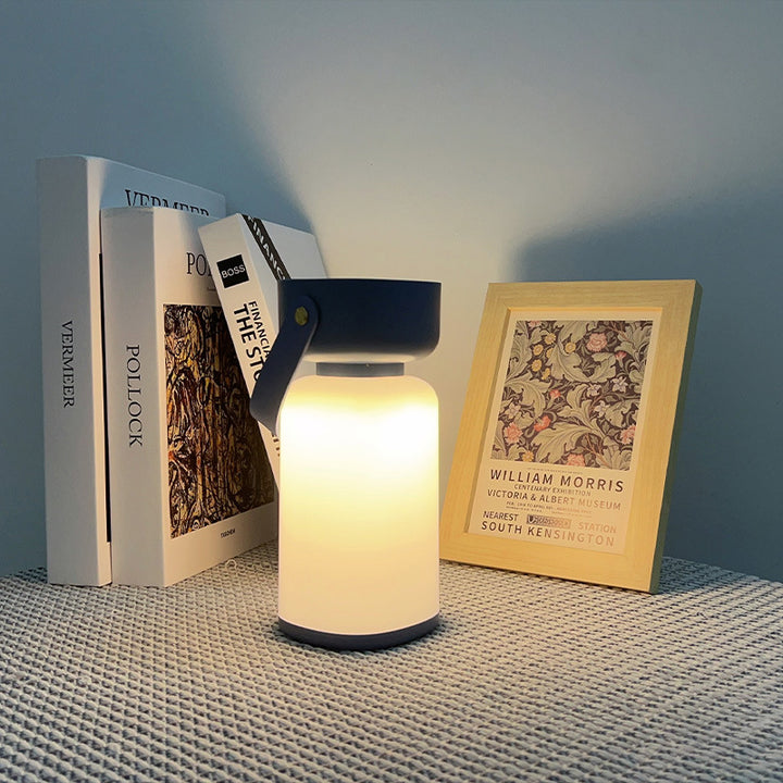 Simplicité Moderne Cylindre Étanche ABS Portable LED Lampe de Camping Extérieure Pour Jardin 