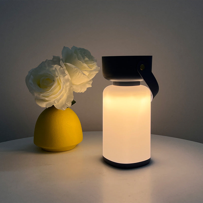 Simplicité Moderne Cylindre Étanche ABS Portable LED Lampe de Camping Extérieure Pour Jardin 