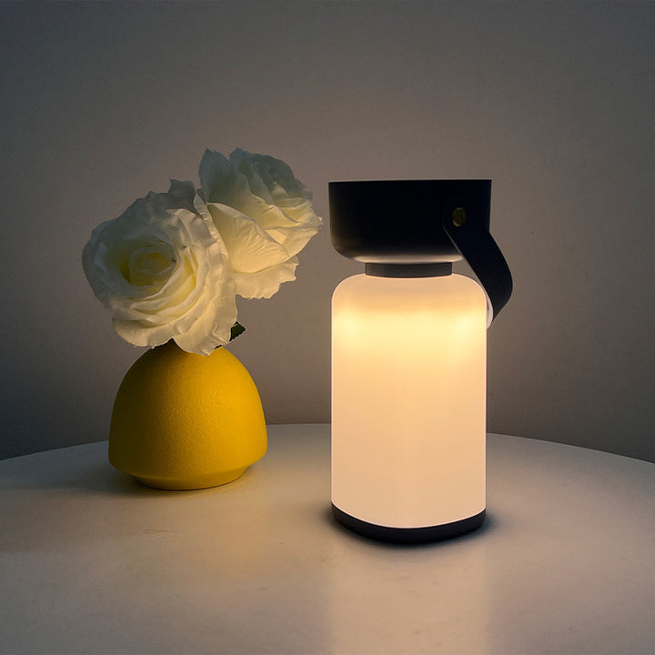Simplicité Moderne Cylindre Étanche ABS Portable LED Lampe de Camping Extérieure Pour Jardin 