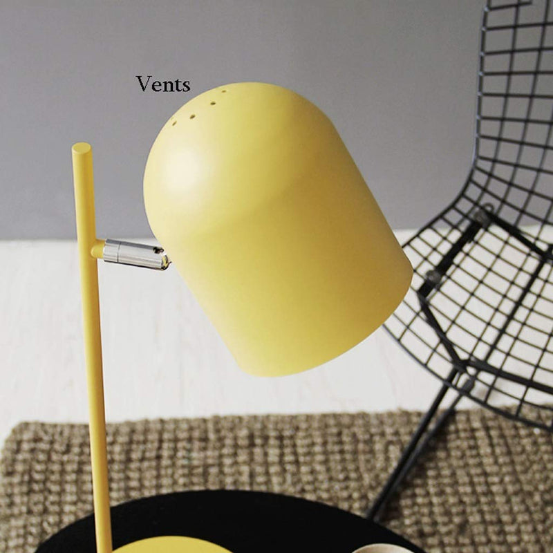 Contemporary Scandinavian Macaron Rotatable Adjustable Iron Round Shade 1-Light Table Lamp For Bedroom