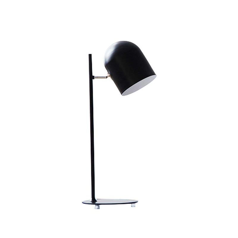 Contemporary Scandinavian Macaron Rotatable Adjustable Iron Round Shade 1-Light Table Lamp For Bedroom