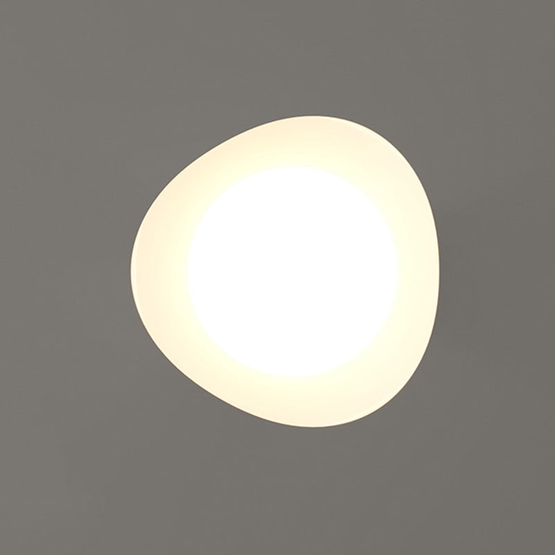 Contemporary Creative Eggshell Iron PE LED Flush Mount Ceiling Light For Living Room