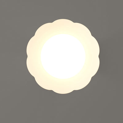 Contemporary Creative Eggshell Iron PE LED Flush Mount Ceiling Light For Living Room