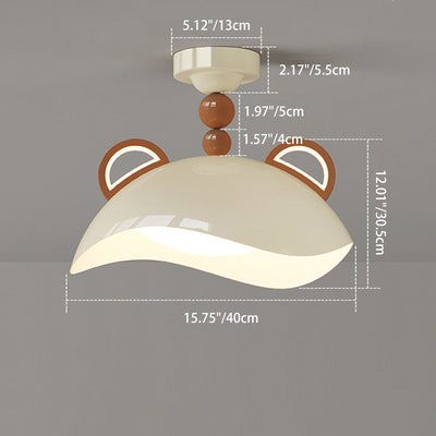 Contemporary Creative Eggshell Iron PE LED Flush Mount Ceiling Light For Living Room