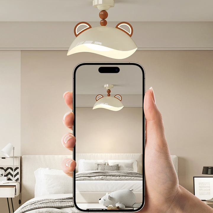 現代的なクリエイティブ卵殻鉄PE LEDフラッシュマウント天井ライトリビングルーム用 