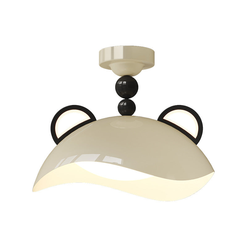 Contemporary Creative Eggshell Iron PE LED Flush Mount Ceiling Light For Living Room
