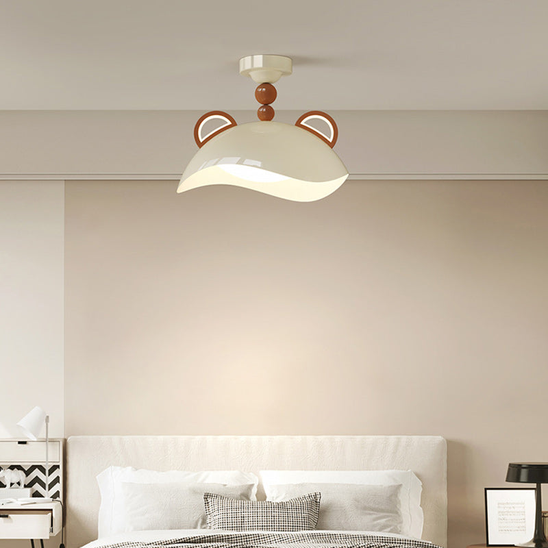 Contemporary Creative Eggshell Iron PE LED Flush Mount Ceiling Light For Living Room