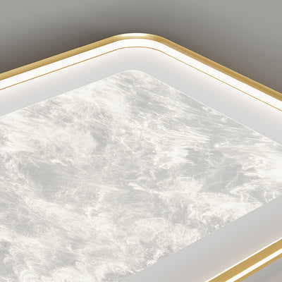 Modern Minimalist Aluminum Acrylic Round LED Flush Mount Ceiling Light For Living Room