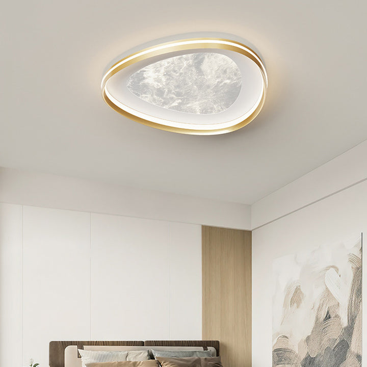 Plafonnier LED rond en aluminium acrylique minimaliste moderne pour salon 