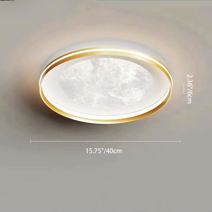 Plafonnier LED rond en aluminium acrylique minimaliste moderne pour salon 