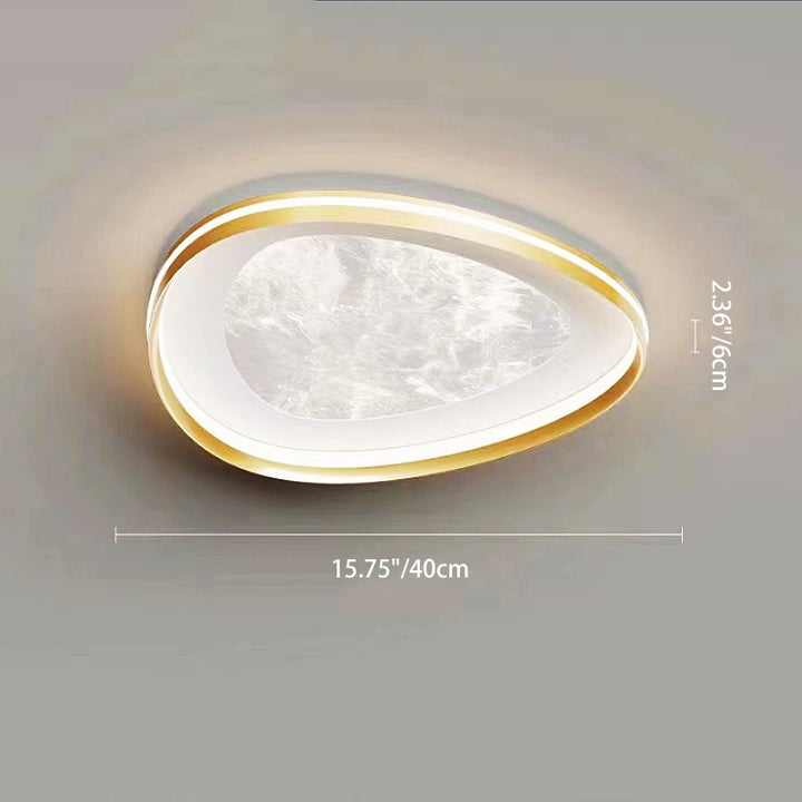 Plafonnier LED rond en aluminium acrylique minimaliste moderne pour salon 