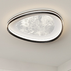 Plafonnier LED rond en aluminium acrylique minimaliste moderne pour salon 