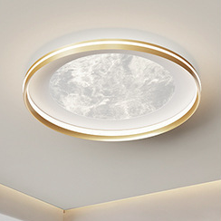 Plafonnier LED rond en aluminium acrylique minimaliste moderne pour salon 