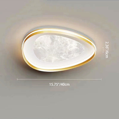 Modern Minimalist Aluminum Acrylic Round LED Flush Mount Ceiling Light For Living Room