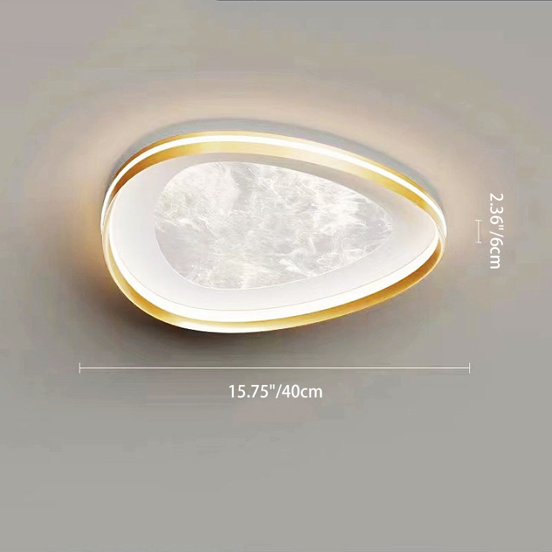 Modern Minimalist Aluminum Acrylic Round LED Flush Mount Ceiling Light For Living Room