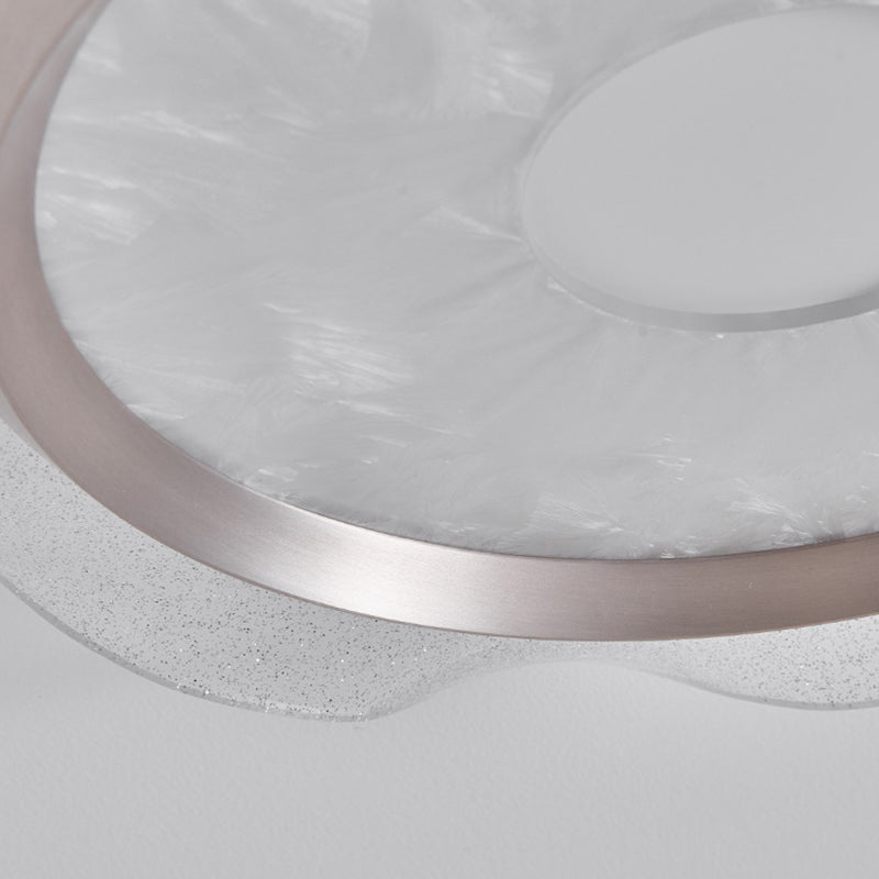 Modern Luxury Iron Aluminum Water Ripple LED Flush Mount Ceiling Light For Living Room