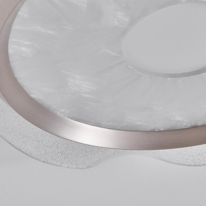 Modern Luxury Iron Aluminum Water Ripple LED Flush Mount Ceiling Light For Living Room