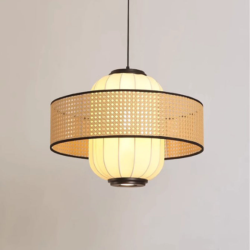 Abat-jour cylindrique en tissu d&