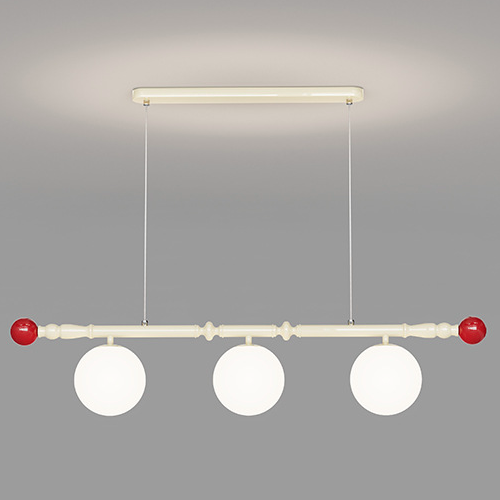 Lustre contemporain scandinave en fer acrylique avec abat-jour sphérique 3/4 lumières pour le salon 