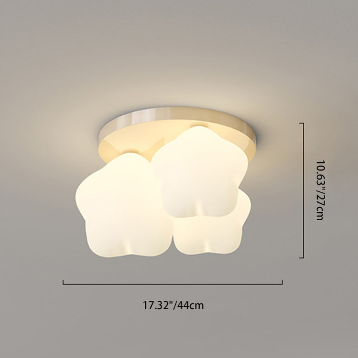 Modern Simplicity Iron PE Cartoon Star Shade LED Flush Mount Ceiling Light For Living Room