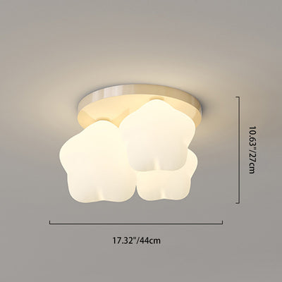 Luz de techo LED montada al ras con pantalla de estrella de dibujos animados de hierro PE de simplicidad moderna para sala de estar 