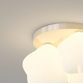 Luz de techo LED montada al ras con pantalla de estrella de dibujos animados de hierro PE de simplicidad moderna para sala de estar 