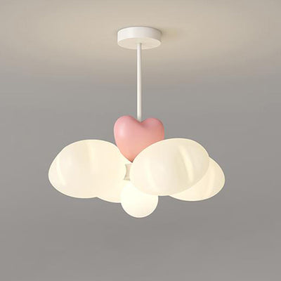 Contemporary Nordic Heart-Shaped Wings PE Iron LED Pendant Light For Living Room