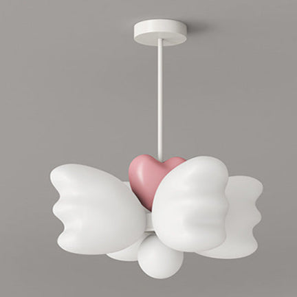 Contemporary Nordic Heart-Shaped Wings PE Iron LED Pendant Light For Living Room