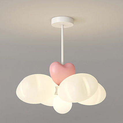 Contemporary Nordic Heart-Shaped Wings PE Iron LED Pendant Light For Living Room