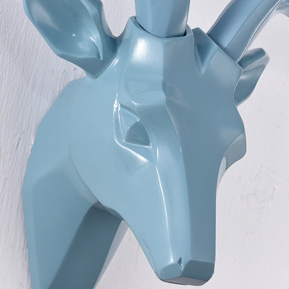 Contemporary Creative Resin Deer Antlers Glass Ball Shade Hardware 4-Light Wall Sconce Lamp For Living Room
