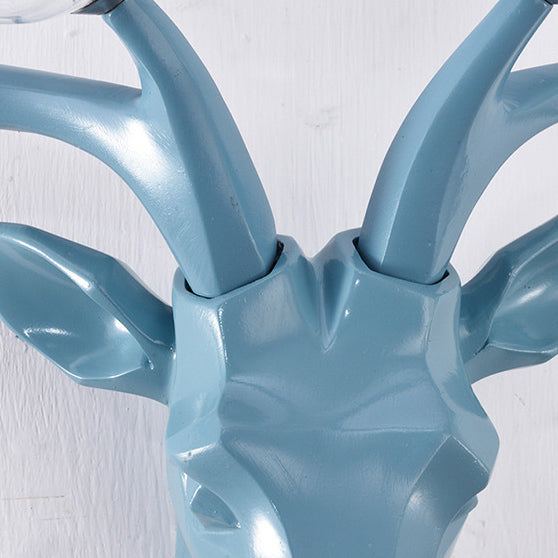 Contemporary Creative Resin Deer Antlers Glass Ball Shade Hardware 4-Light Wall Sconce Lamp For Living Room